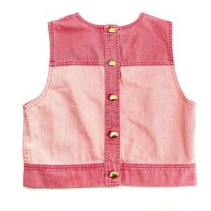 Aje pink denim vest